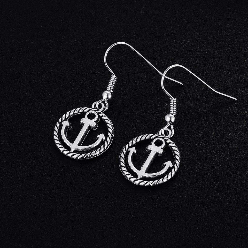 Trendy Vintage Anchor Shape Dangle Earrings For Woman, K727